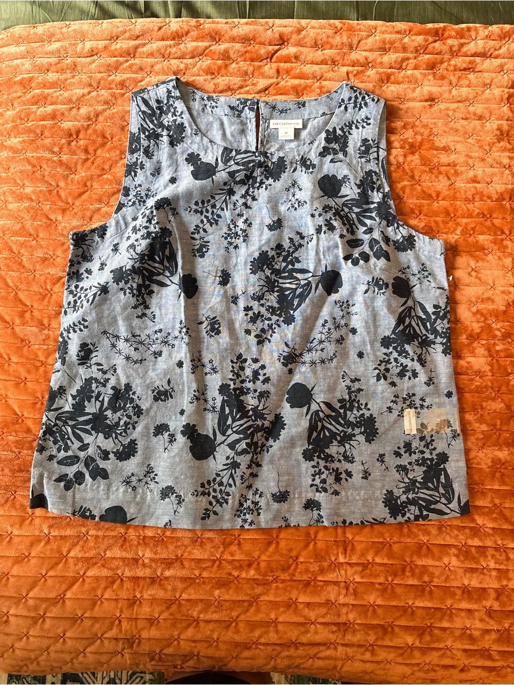 NEW Light Blue Floral Sleeveless Top by Loft